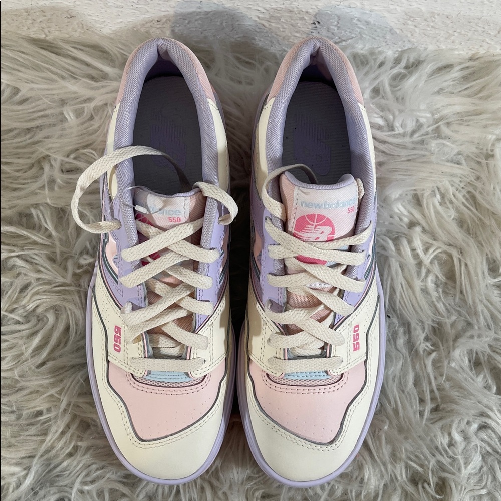 NEW BALANCE 550 Lace Shell Pink With Permafrost Size 6.5 NEW - Picture 3 of 13